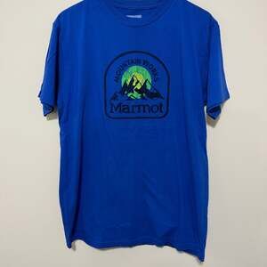 Marmot Men's Mountain Works Blue Gradient Graphic Logo T-Shirt